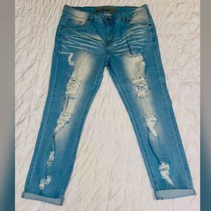 V.I.P.JEANS Women's Distressed Denim Jeans 👖